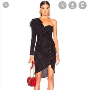 NWT Veronica Beard Leona Silk Dress Black Red Polka Dots Size 4 SOLD OUT Ruched